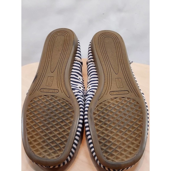 AEROSOLES Blue and White Striped Loafers - Picture 4 of 11